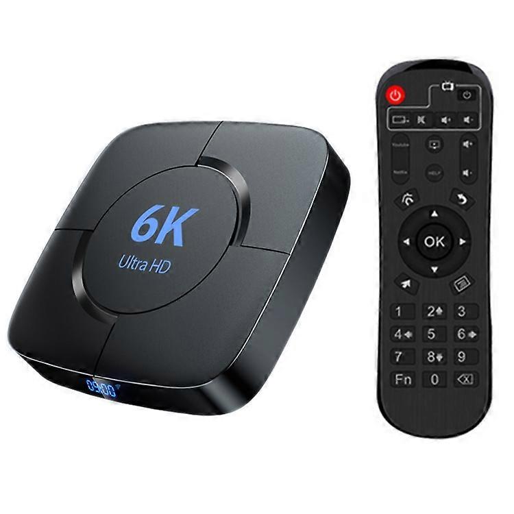 جهاز تلفزيون ذكي 6K Ultra HD Android 12.0 مع جهاز تحكم عن بعد ، Allwinner H616 1.5 جيجاهرتز رباعي النواة 4 جيجابايت + 32 جيجابايت