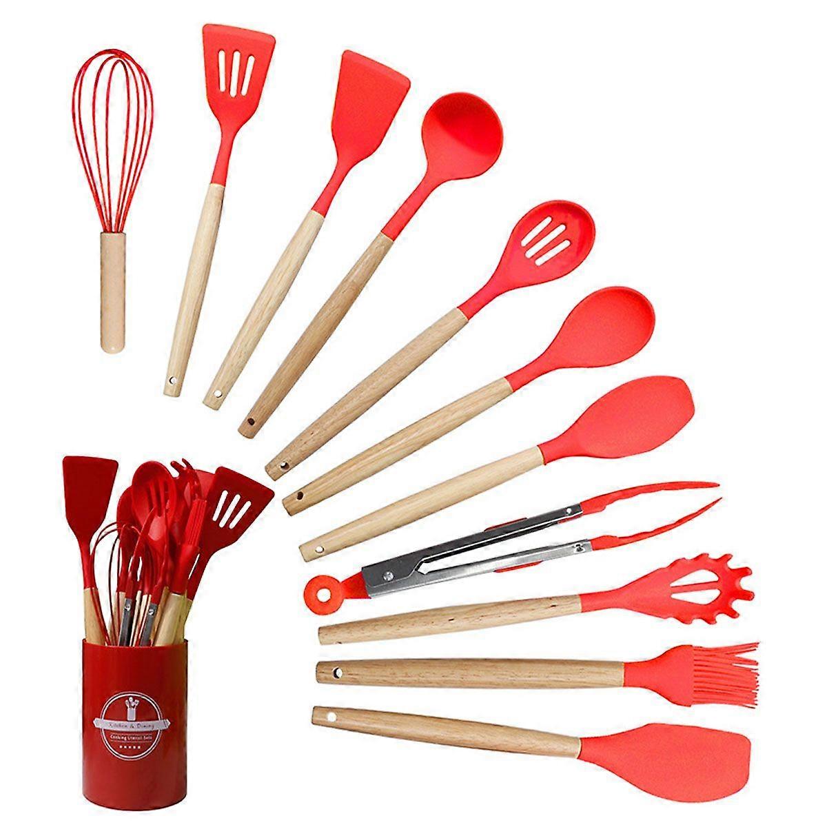 12-delars Kokkärl i Silikon - Röd