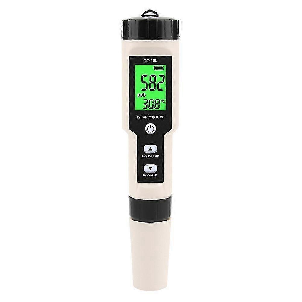 4 in 1 YY-400 PH/ORP/H2&TEM Meter Digital Hydrogen Ion Concentration Tester for Aquarium, Swimming Pool, Backlight