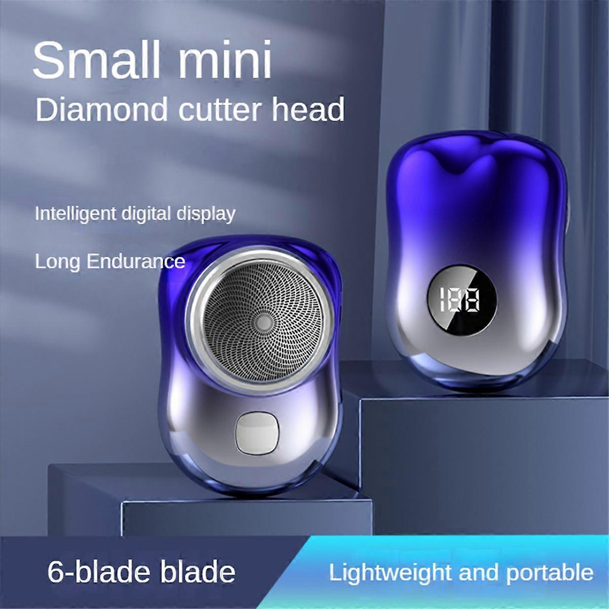 Portable USB Electric Shaver Men Mini Digital Display Travel Shaver,D