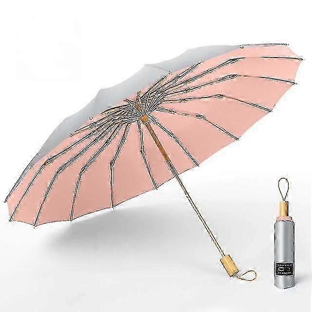 16K Manual 3-Folding Strong Wind Resistant Umbrella