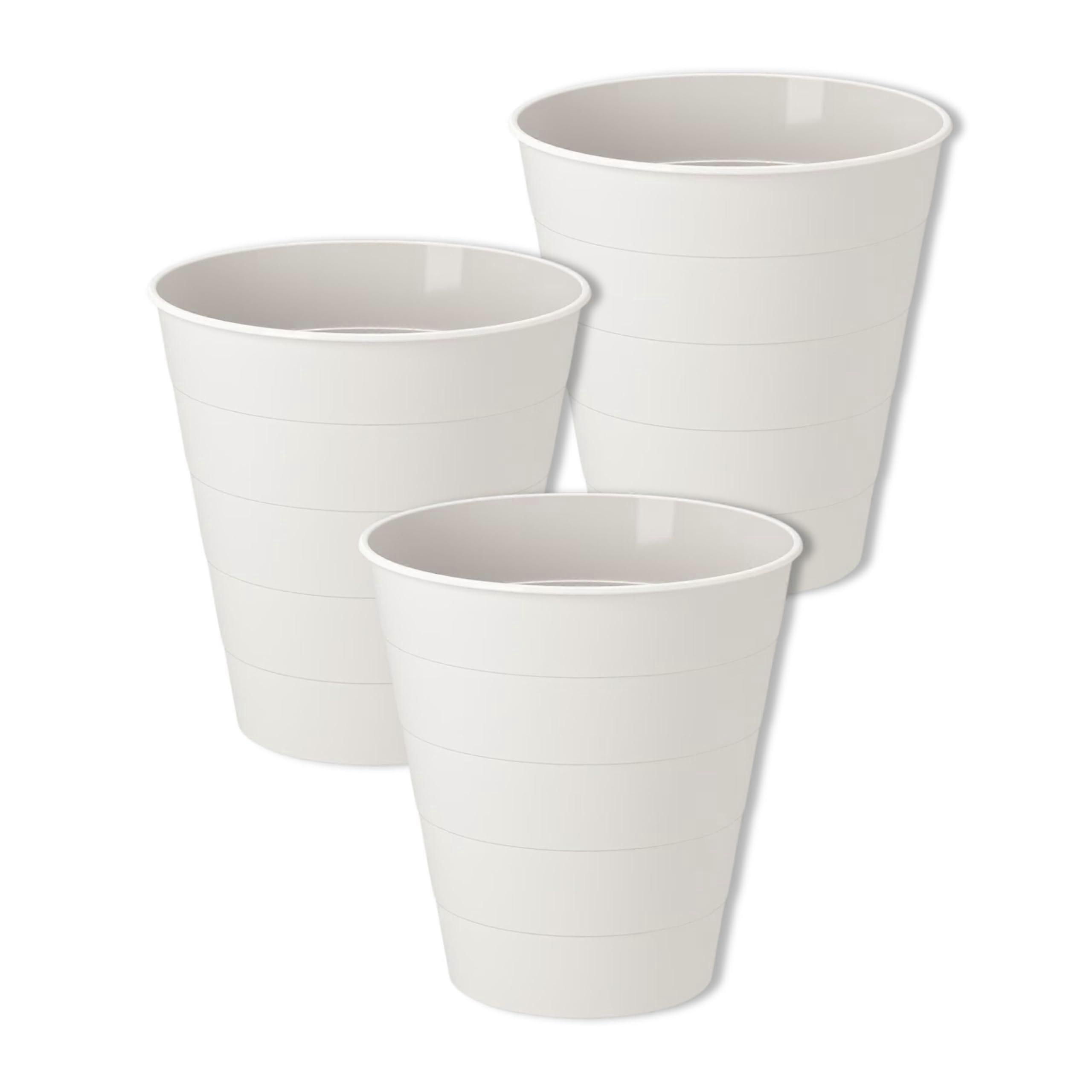 3-Pack Small Trash Can 10 Liters for Home Use, Durable Plastic Waste Bin, Compact Design, Multi-Color Options