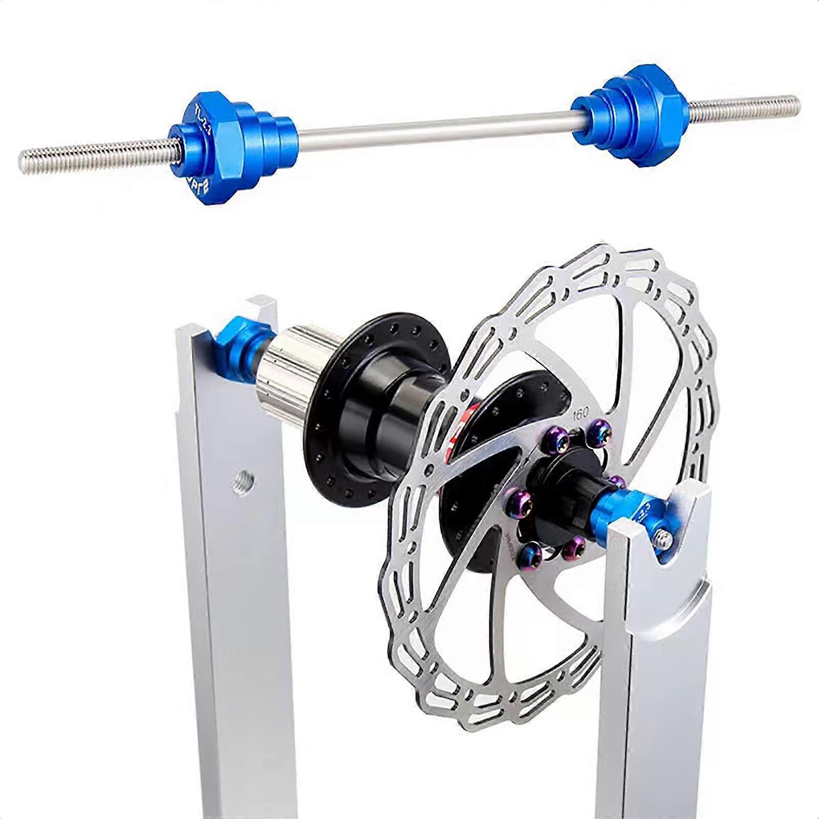 Bike Wheel Truing Stand Thru Axle Adapter for 12mm, 15mm, 20mm Compatibility, Adjustable Sizing, Durable Material