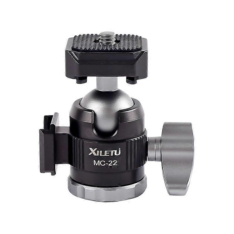 XILETU MC-22 Mini Tripod Ball Head Double Cold Shoe Design With 1/4 Inch Screw