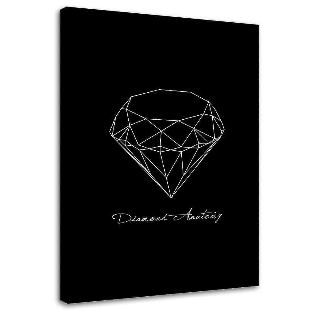 Leinwandbild, Anatomie eines Diamanten - 80x120