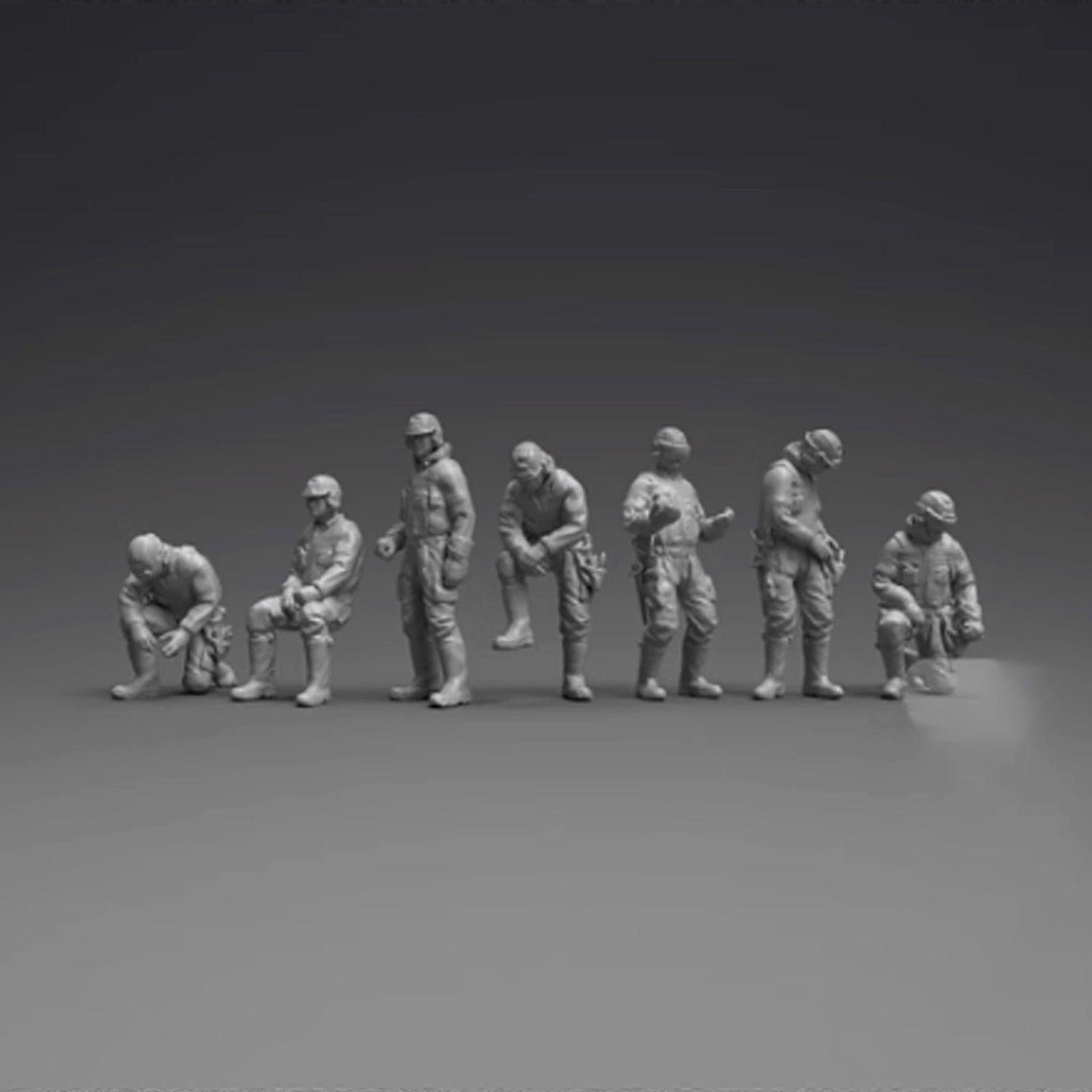 B 1/100 Scale Maintenance Ground Crew Scene Figures Miniature Model New