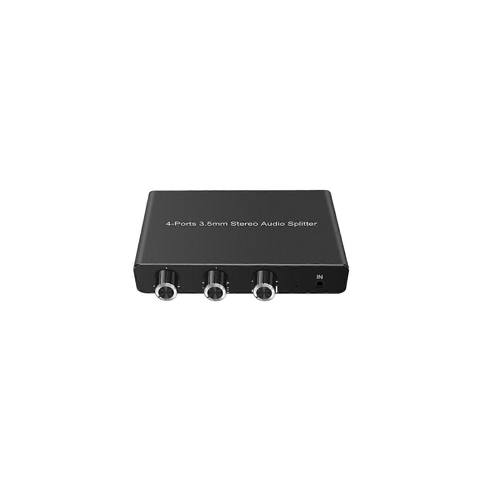 4 Port Audio Switch Bass Audio Splitter Switcher for Headphone Computer MP3