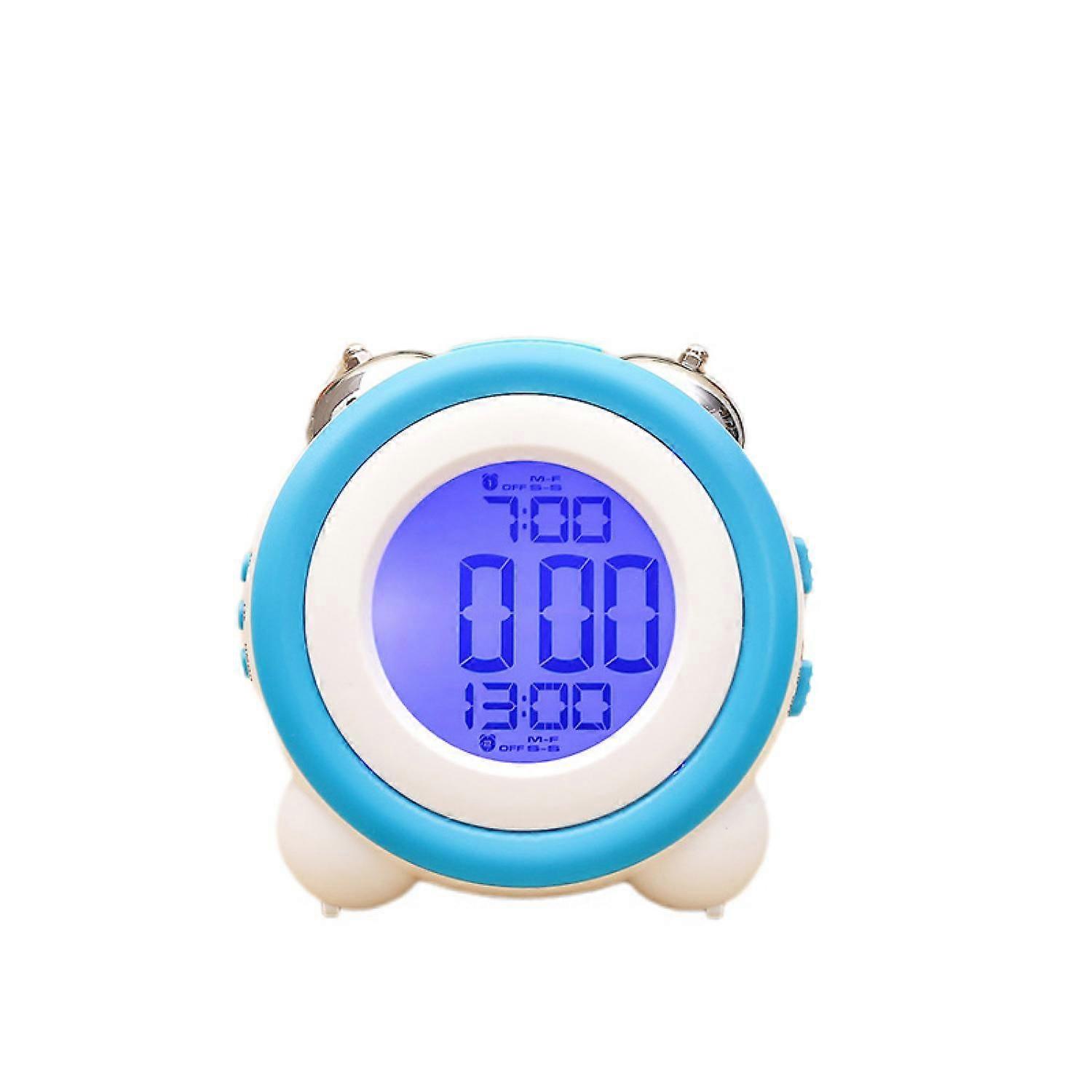 Alarm Clock  Loud Alarm  Alarm Setting Snooze Function Night Light Bedside  Clock --- Light Blue
