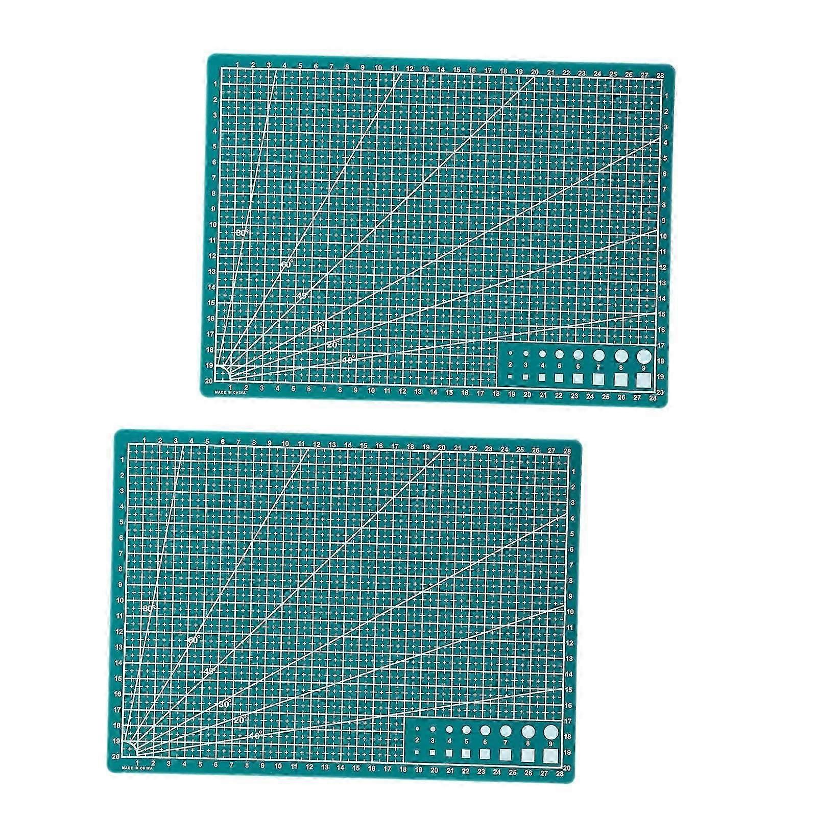 2x Sewing Mats Gridded Cutting Boards Sewing Pad Multipurpose Cutting Mats Double Sided for Models Modeling Scrapbook Artists