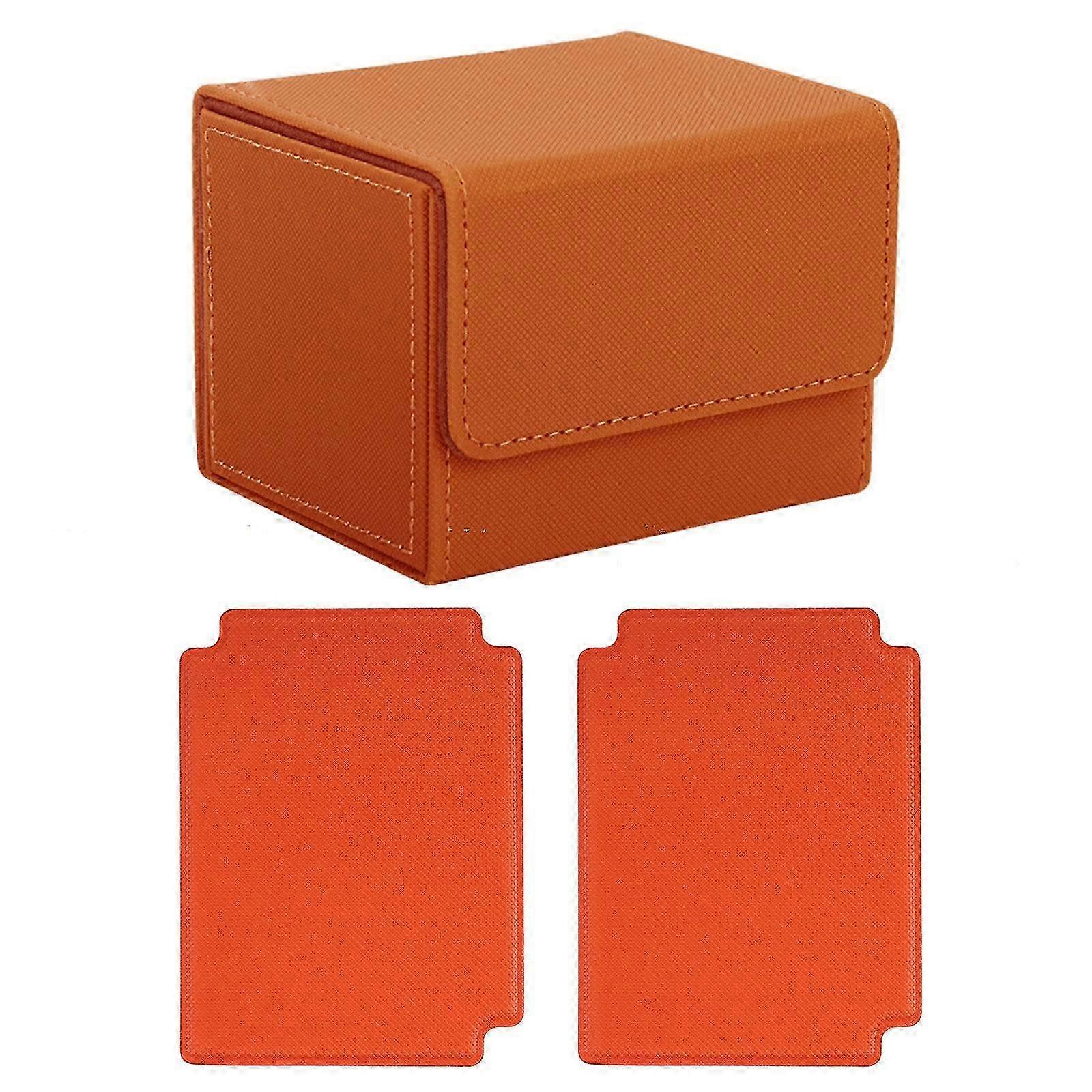 بطاقة التداول سطح السفينة صندوق بطاقات القضية بطاقة لعبة قوية حامي مع 2 فواصل اللون: برتقالي