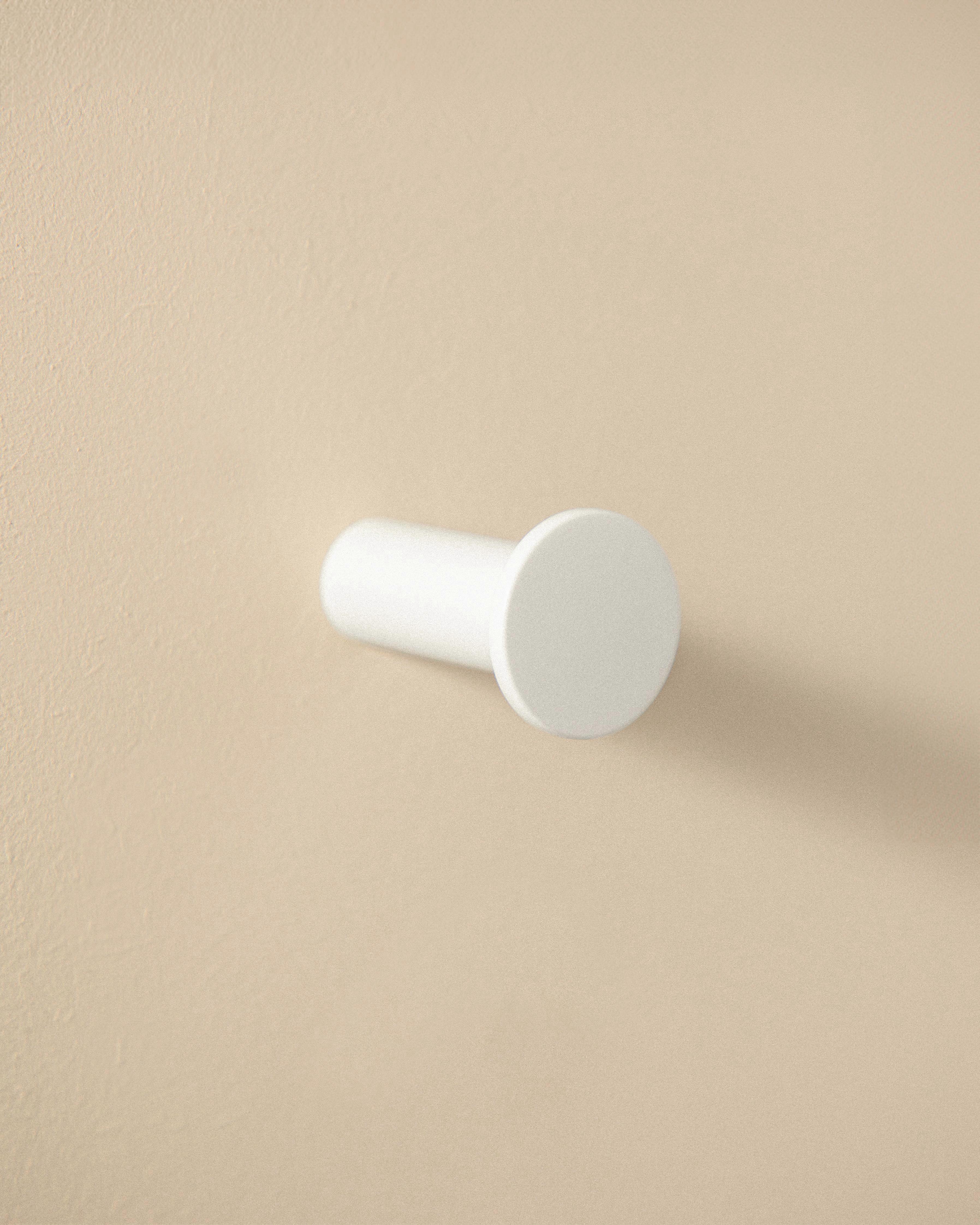 COSMIC Towel hook, Robe hook, Coat hook, Brushed White,Architect S+ Collection