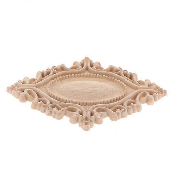 4x décalcomanies appliques en bois sculpté non peint pour lit de fenêtre