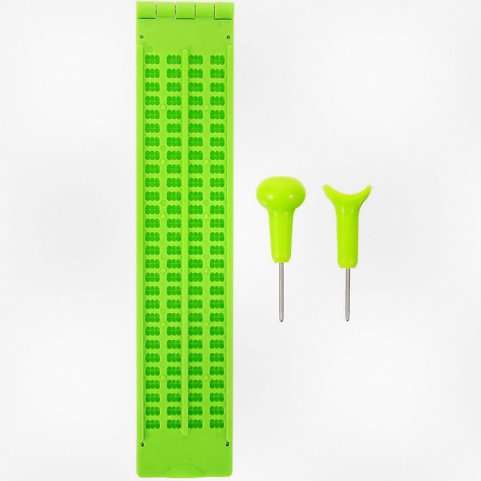 1 Set of Plastic Braille Slate for Blind Individuals with Writing Stylus - Accessible Communication Tool
