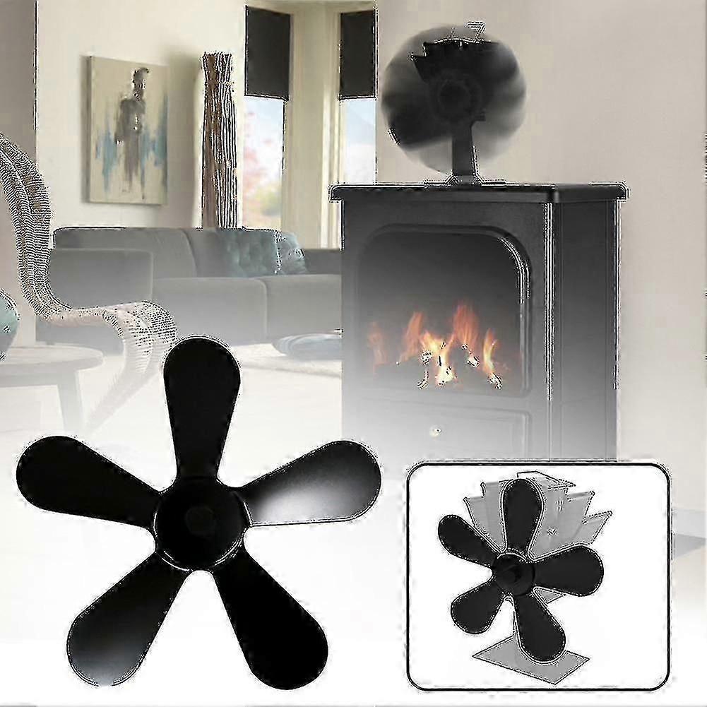 5 Blades Efficient Heat Powered-aluminum Fireplace Fan Blades