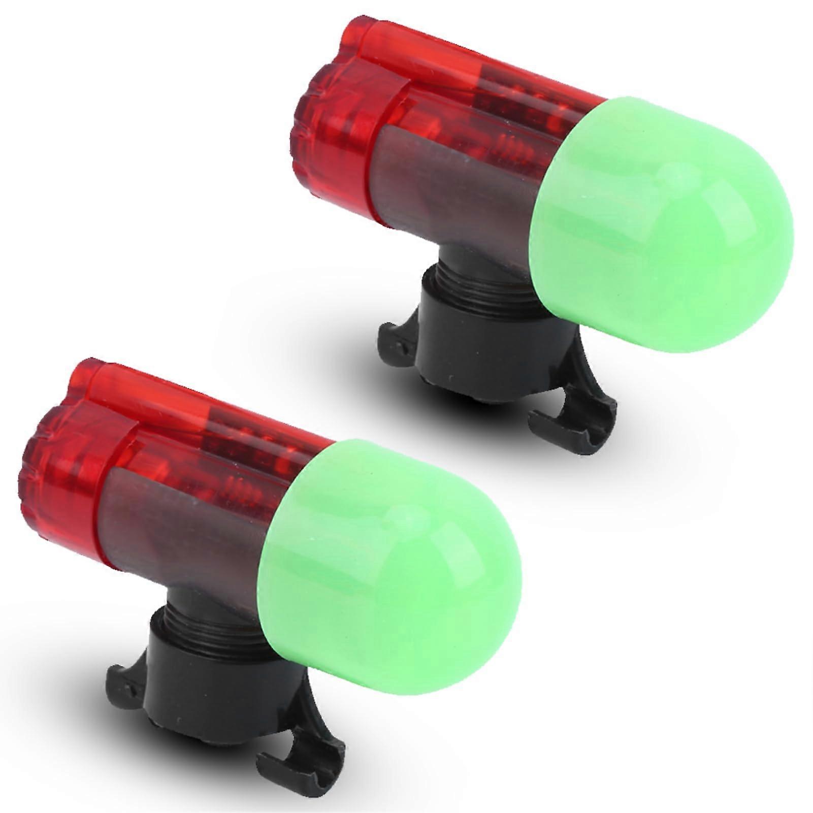 Fishing Bite Indicators, 2 Sets Night Fishing Sensor Light Sticks Alarm, LED Signal Locking Type for Outdoor Fishing Activities