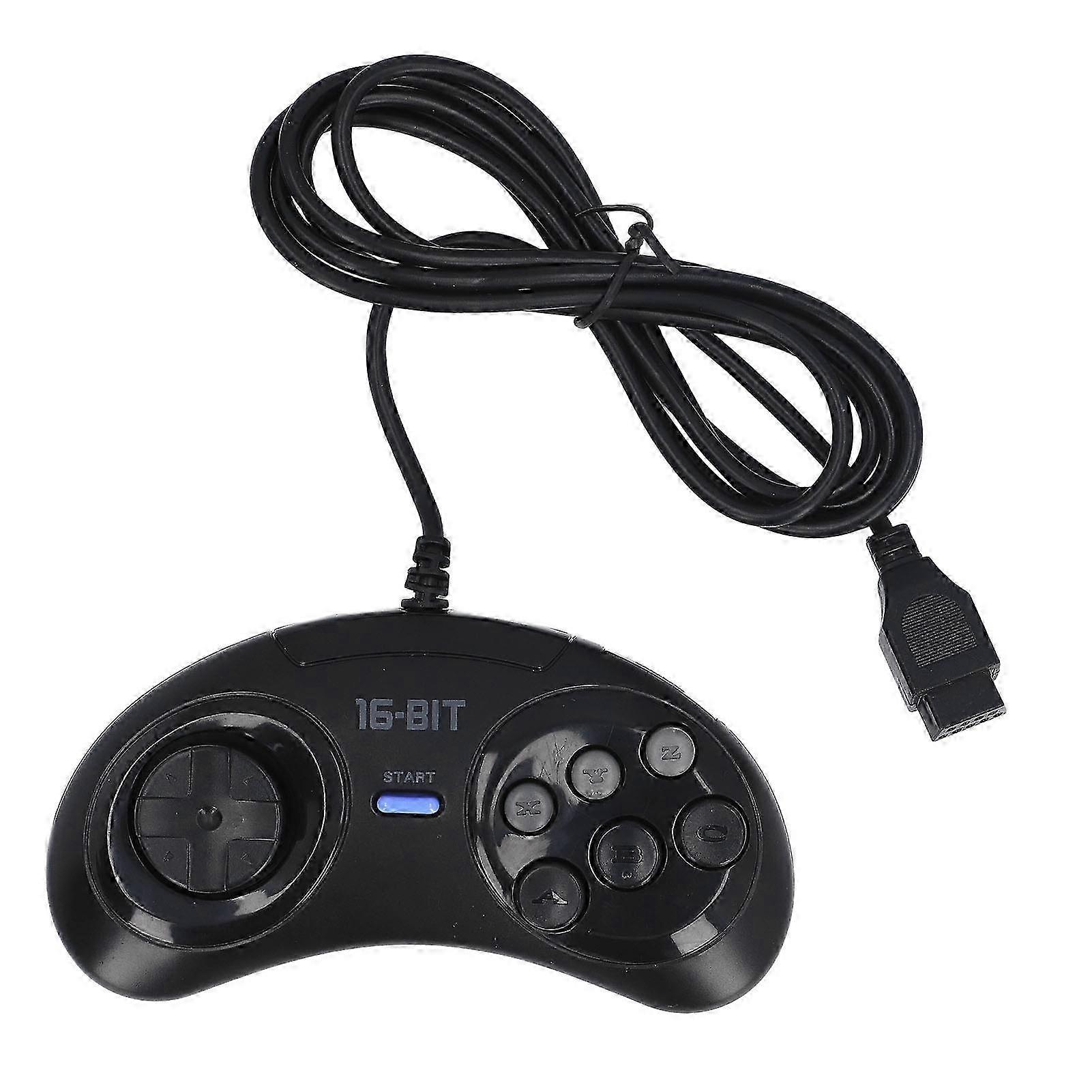 16-Bit Plug & Play Ergonomic Gamepad for Sega Genesis