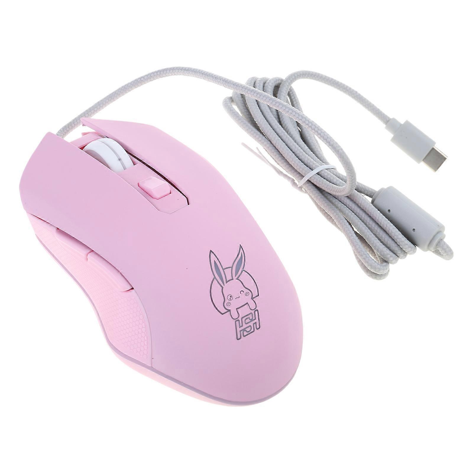 Computer Laptop PC Replacement Mouse for MacBook Durable Pink Gaming Mouse with LED Backlight for Creative Mouse Multicolor