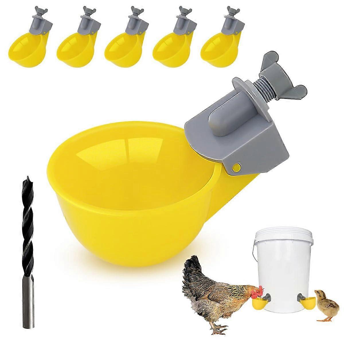 Automatic Chicken Water Cup Feeder with AntiLeak System (6 Cups)