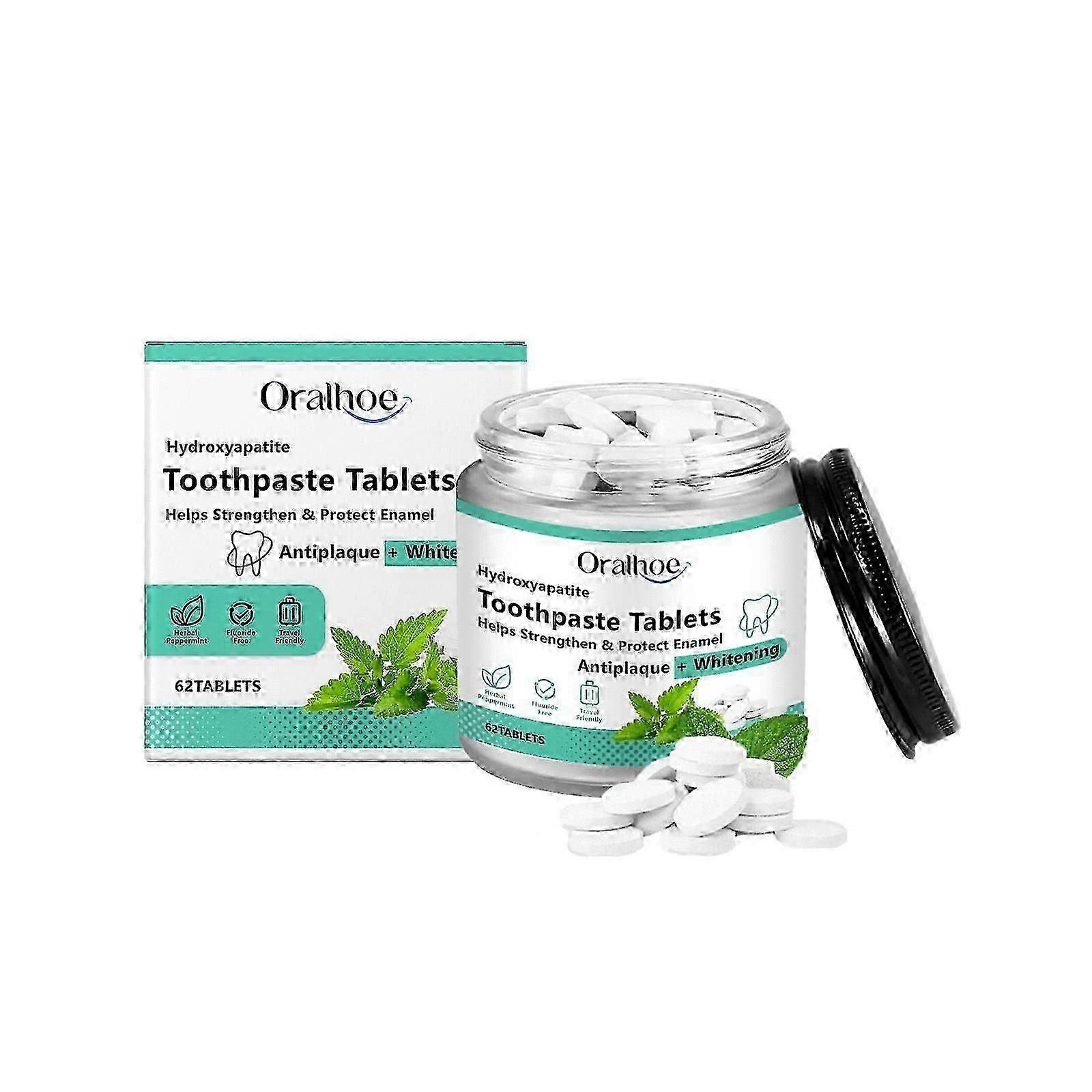 Oralhoe Mint Bright White Toothpaste Tablets Oral Fresh Breath Portable Toothpaste Chewable Tablet
