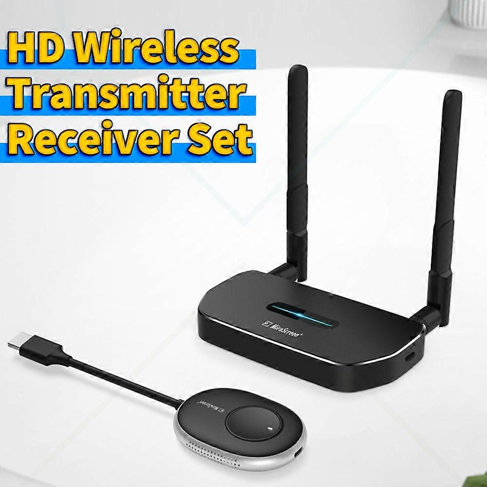 HD Wireless Transmitter Receiver Set Wireless Display Adapter Support 4K Image Quality Long Transmission Distance Plug and Play