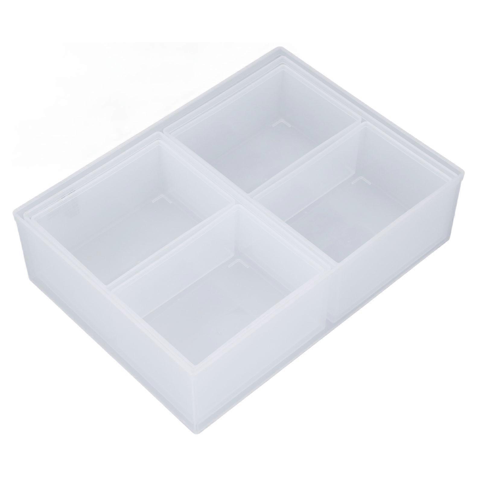 Plastic Organizer Box Stackable Transparent Multifunctional Storage Box Container for Jewelry 