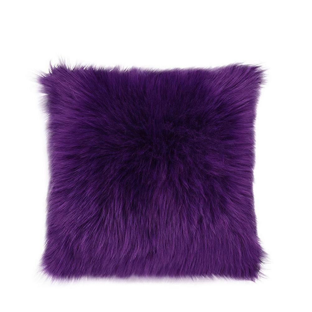 Fluffy Cushion Cover Imitation Wool Throw Pillow Case for Cozy Home Decor Comfortable Skin Friendly Design
