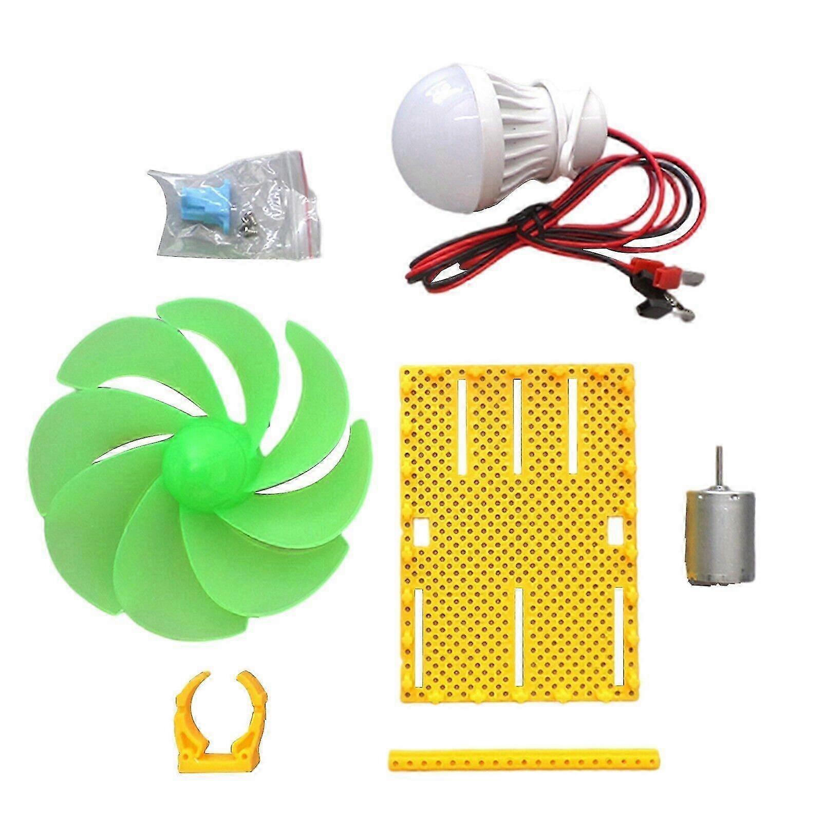 DC Mini veterný generátor veterná turbína 12cm veterná turbína LED Teach Model DIY Kit FP