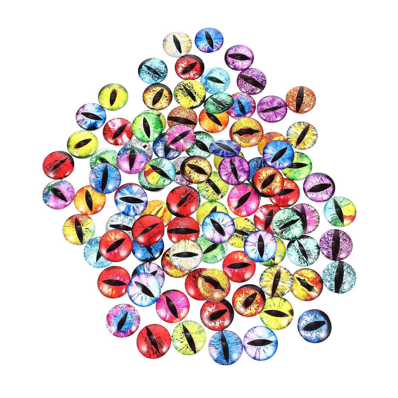 100Pcs Eye Simulation Patches Toy Doll Materials Mixed Style