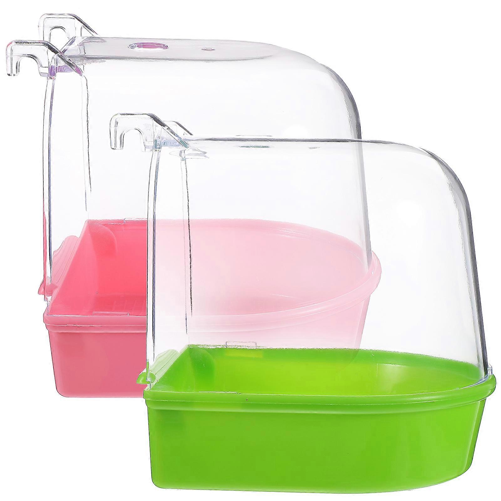 2 قطعة الببغاء معلقة أحواض الاستحمام في قفص الإبداعية لوازم الاستحمام الطيور أدوات التنظيف