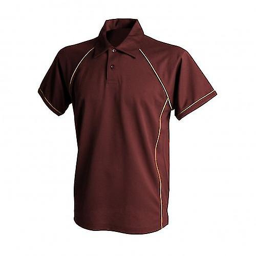 Finden & Hales Mens Piped Performance Sports Polo Shirt