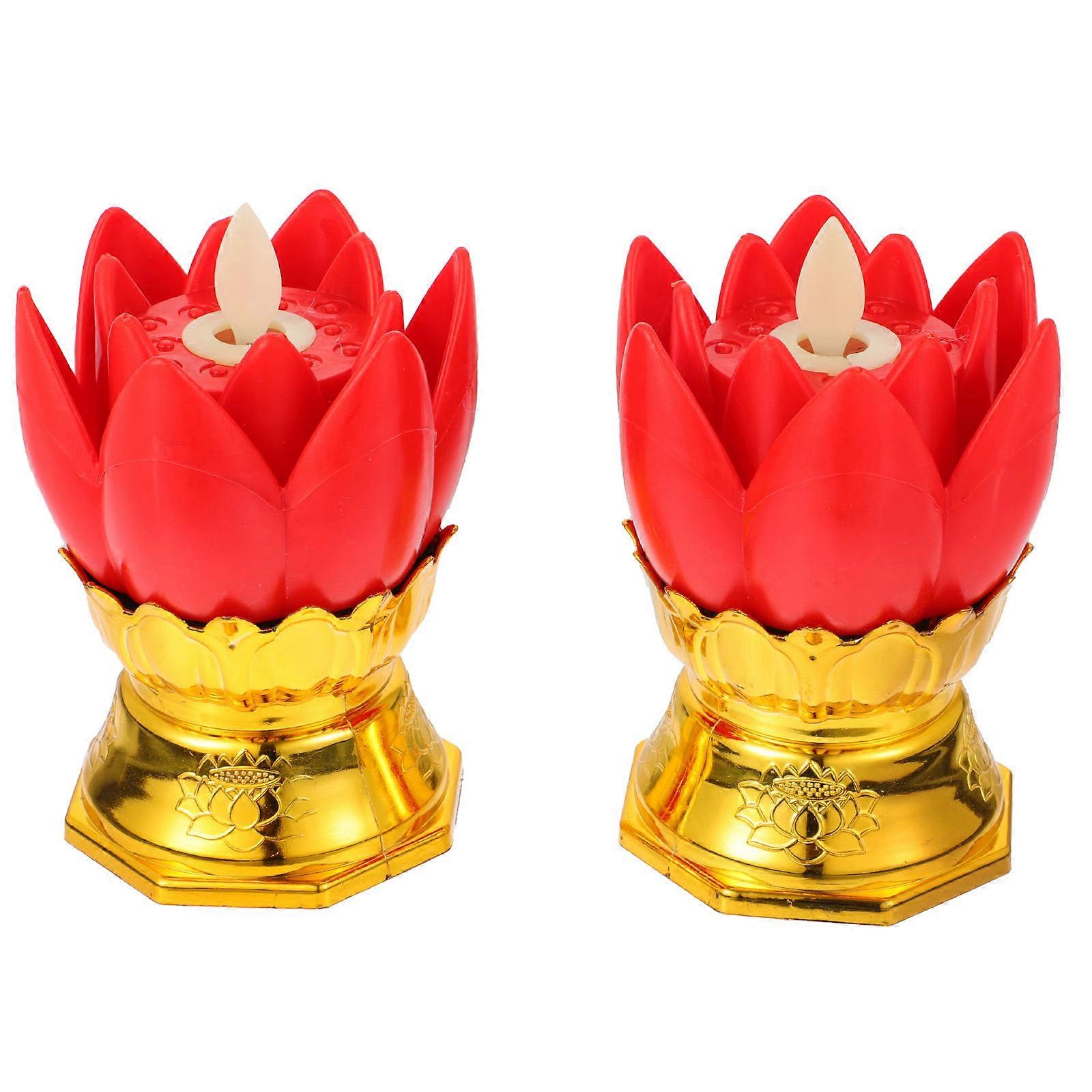 Classic Buddhist Lotus Lamp, and Safe, Adds Warmth to Any Room
