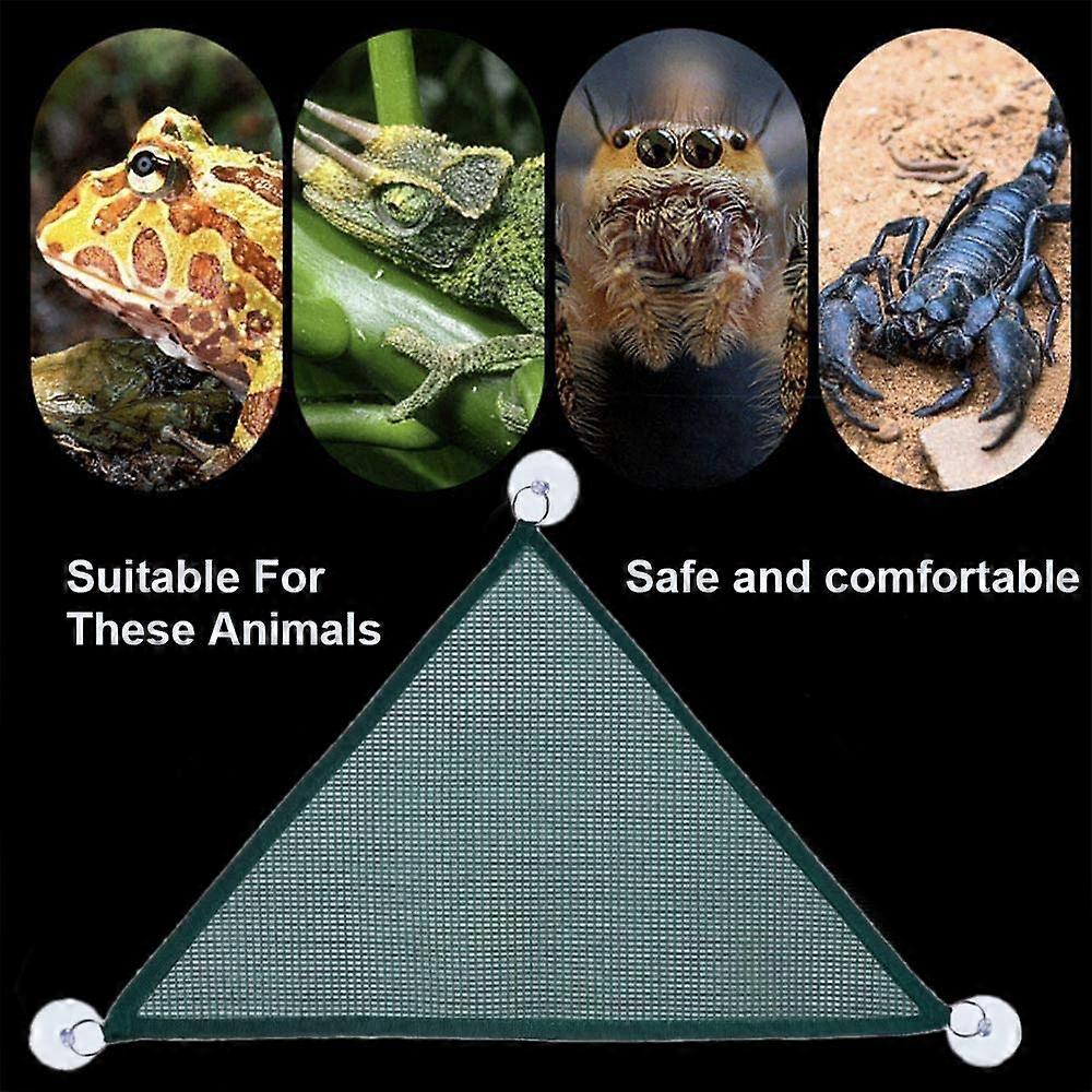 Reptile Breathable Mesh Hammock Habitat Climbing Chameleon Gecko Green Lizards