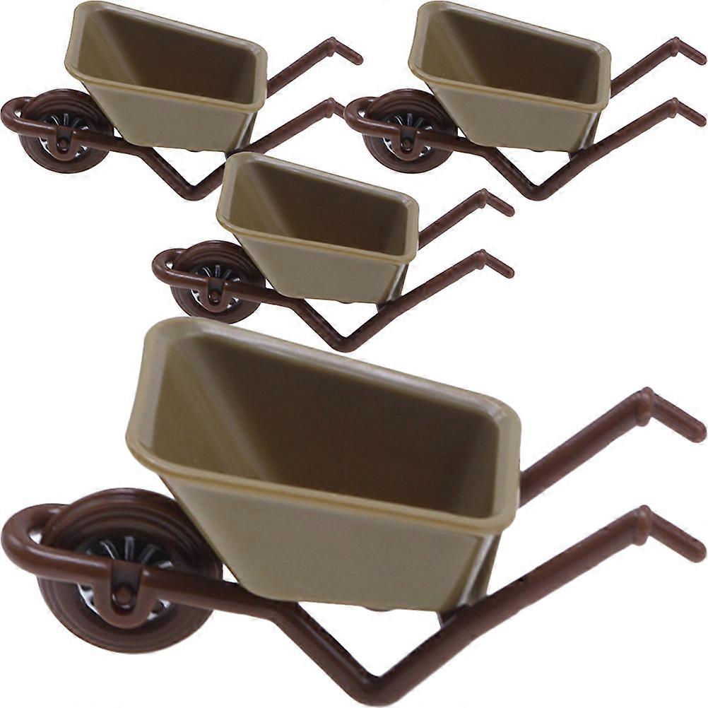 Tiny Wheelbarrow Model, Enhances Mini House Aesthetics,