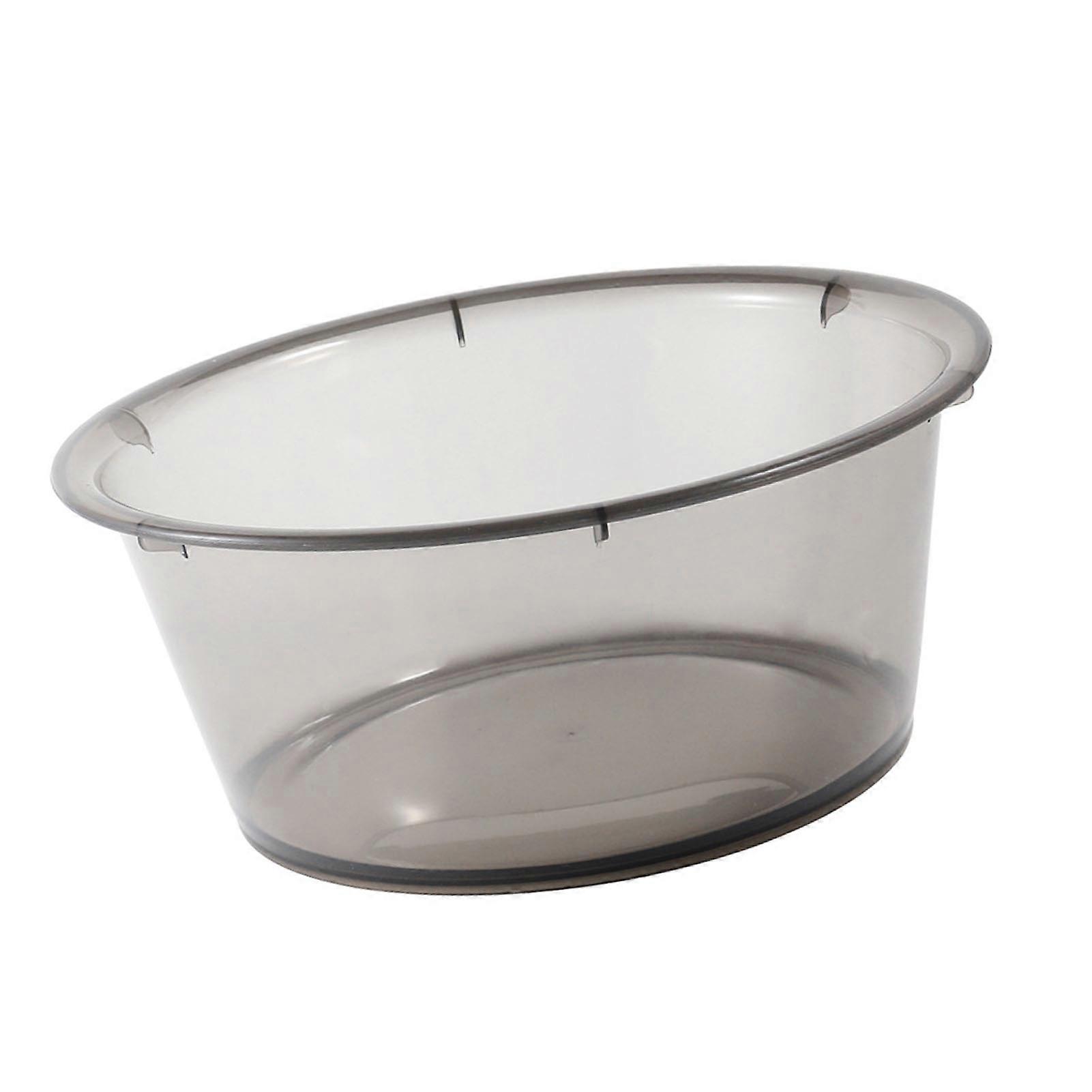 Large Transparent Laundry Basin Household Plastic Simple Thickened Washbasin Student Dormitory Plastic Basin Grey 
