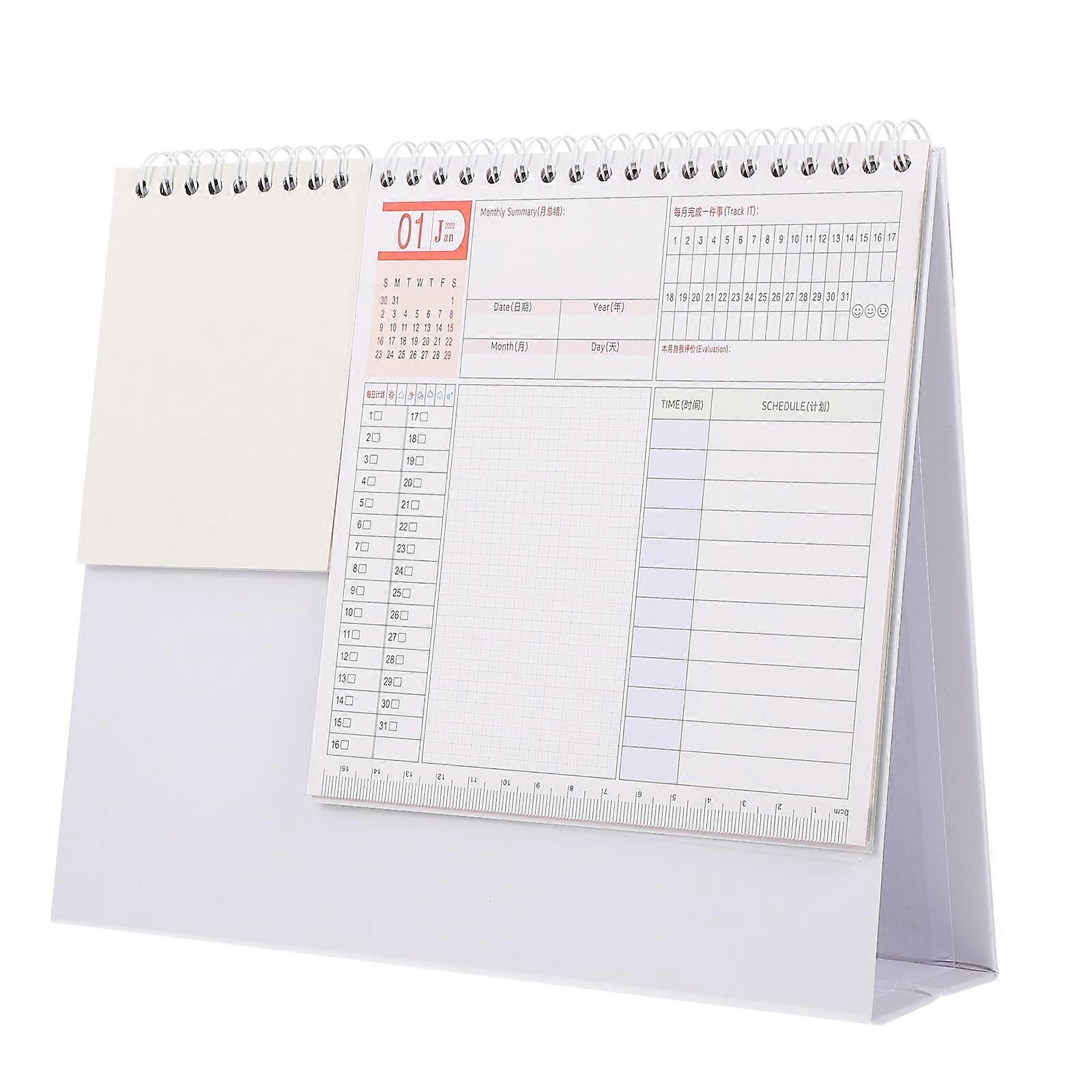 Desktop Calendar Fresh Design Daily Life 2022 Edition Planning 26.5X25.5cm Assorted Color 1Pack