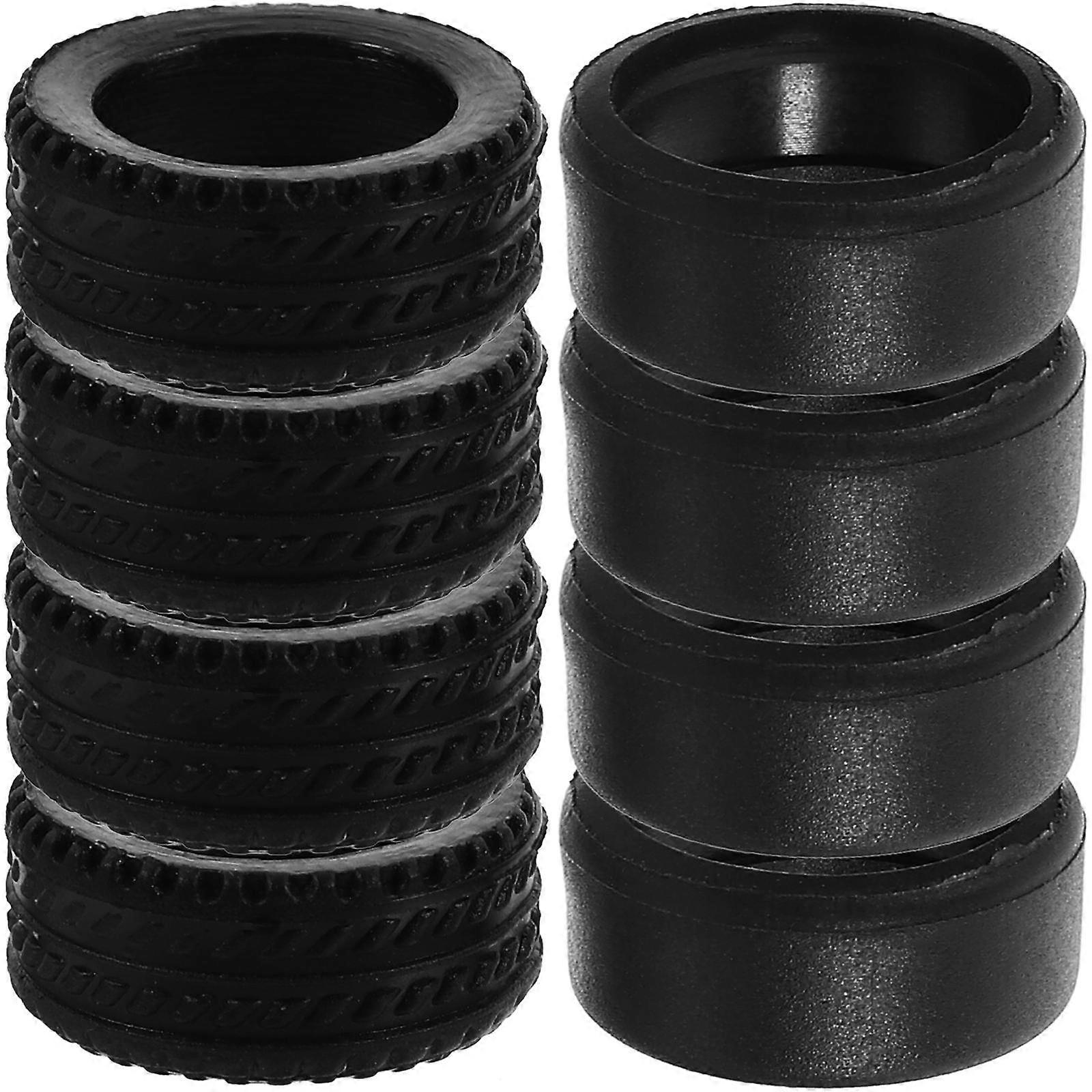 Car Toy Parts Toy Vehicle Model Wheels Replaceable Skin Round Rubber 1.10X1.10X0.50CM 1Set