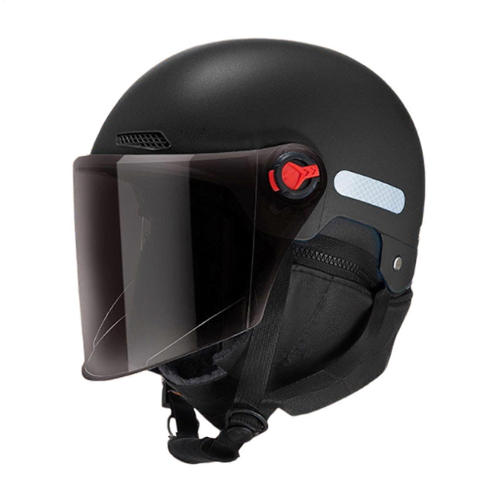 Ski Helmet for Men Ear protection brown long lenses