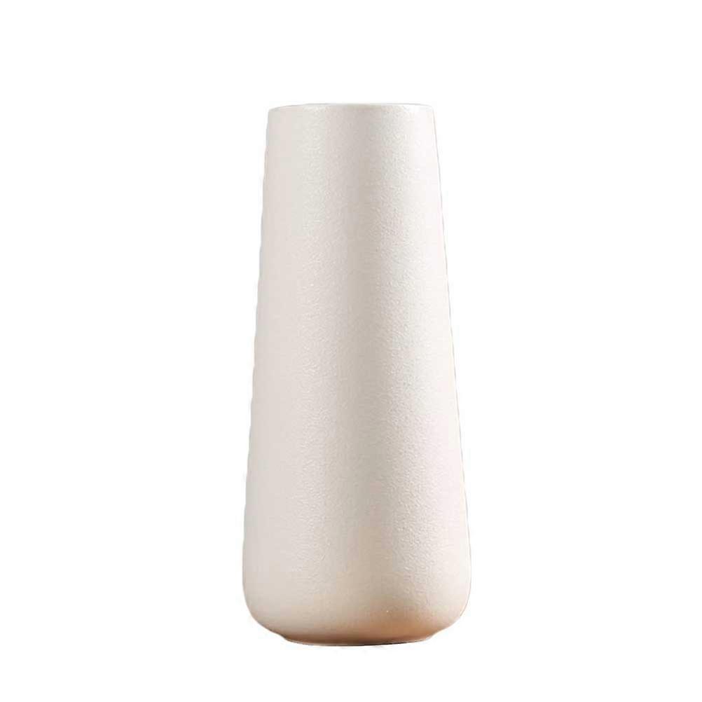 Table Centerpiece Vase Smooth Ceramic Vase Everyday Use Office Decoration White 279 X 114 X 114cm 1Pcs