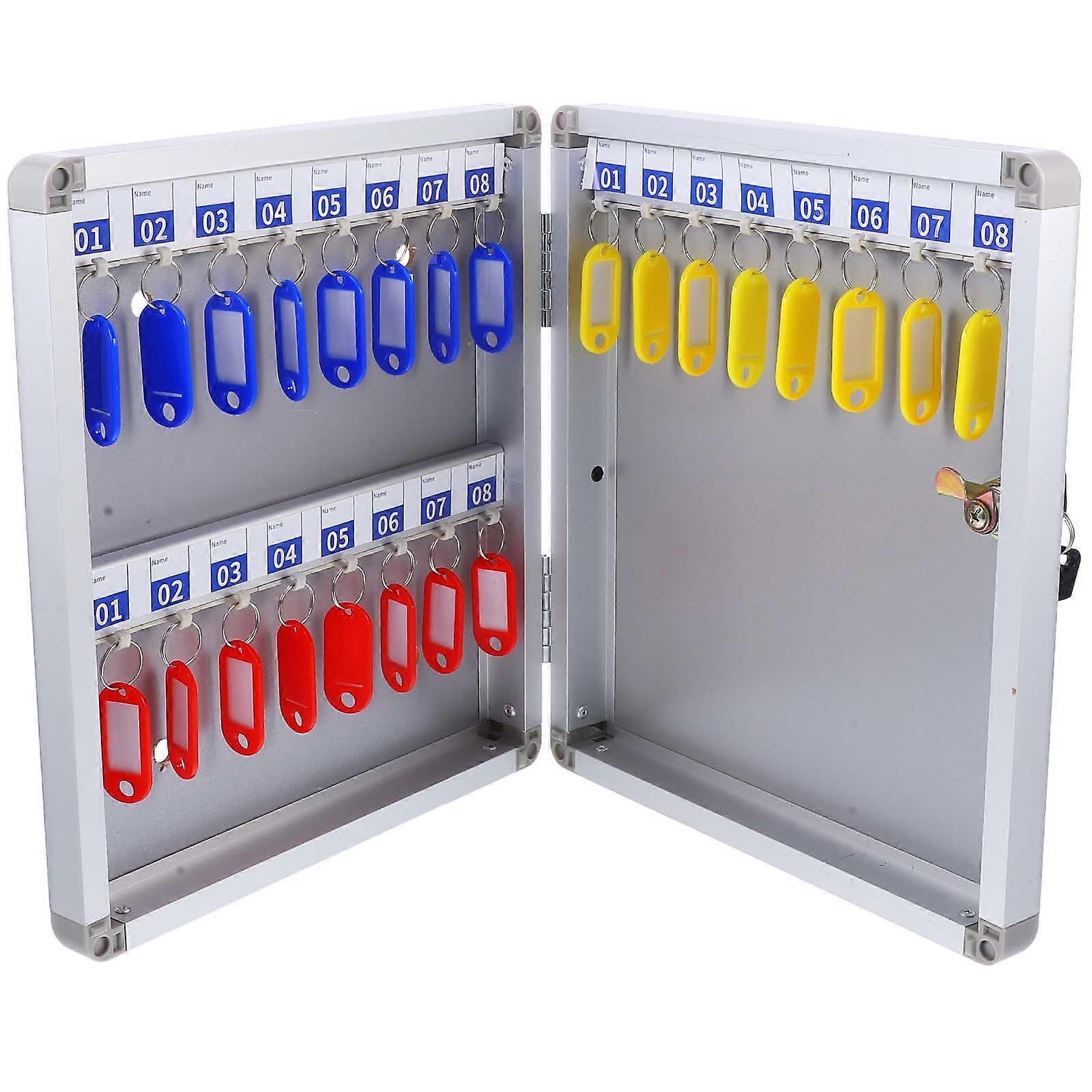 Lock Box For Key Wall Mount Key Lock Box Prevent Loss Schools Silver 30.50X26.50X6.00CM 1Set