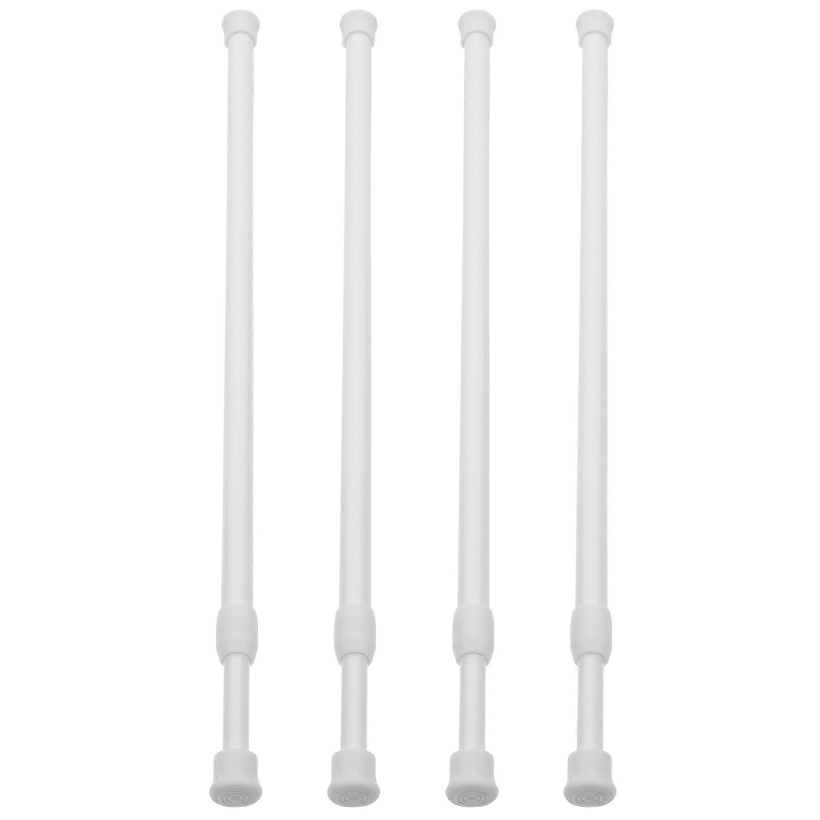 Tension Rod 4Pcs White Plastic Adjustable Length Window Security Bars for Home Use