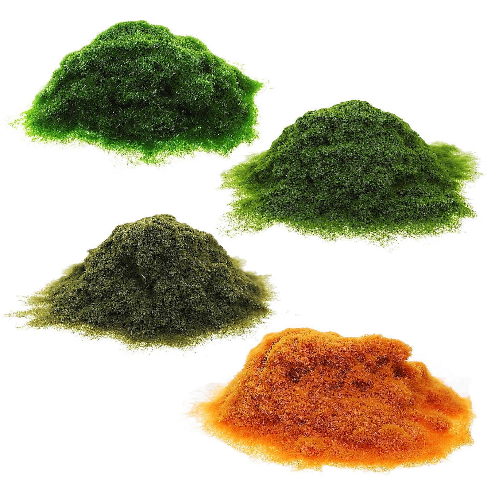 Artificial Grass Powder Lichen Moss Rockery Tree Plant Decoration Use Garden Decor 4Pcs Green