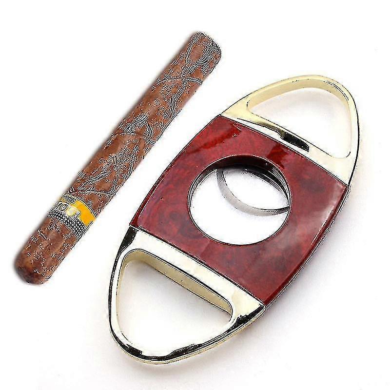 ステンレス製のダブルブレードのポケットシガークリッパー、男性に最適、上質な葉巻体験を楽しむのに最適