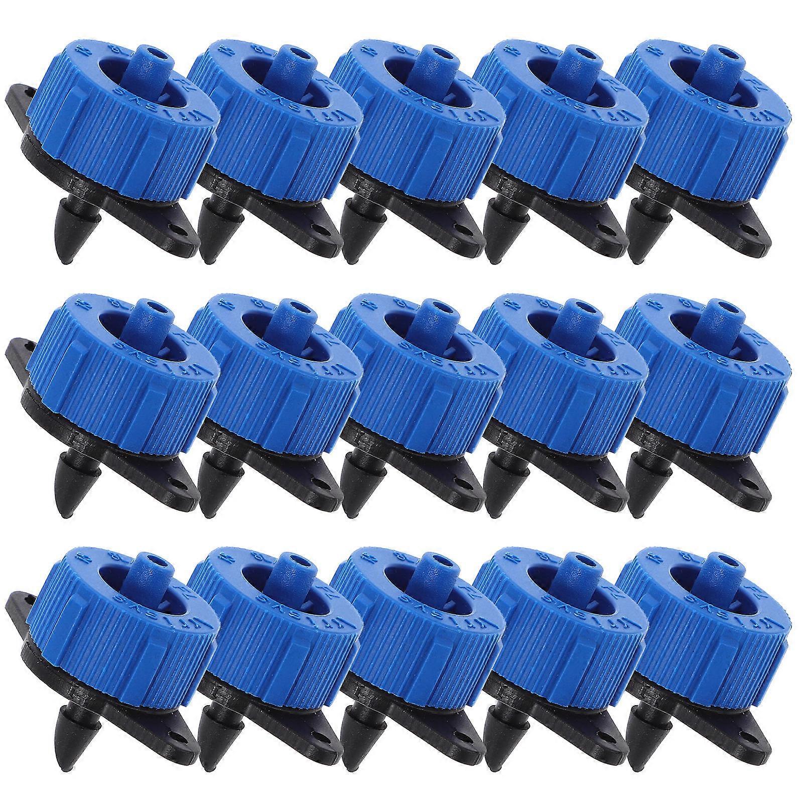 Garden Drip Irrigation System 50PCS Water-saving Fertilizer Dripper for Lawn Potting Blue 8L Pressure-compensated