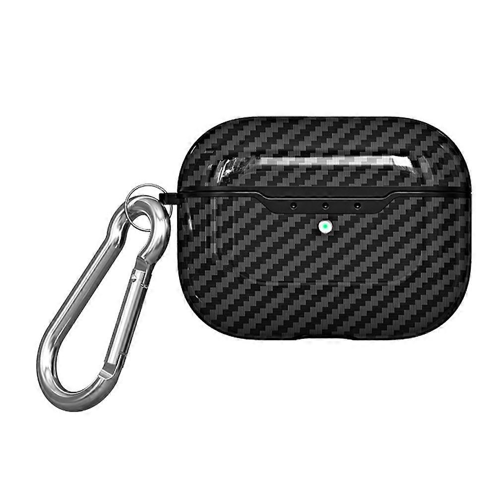 Wireless Headphone Case Carbon Fiber Pattern Shell Compatible For AirPods Pro