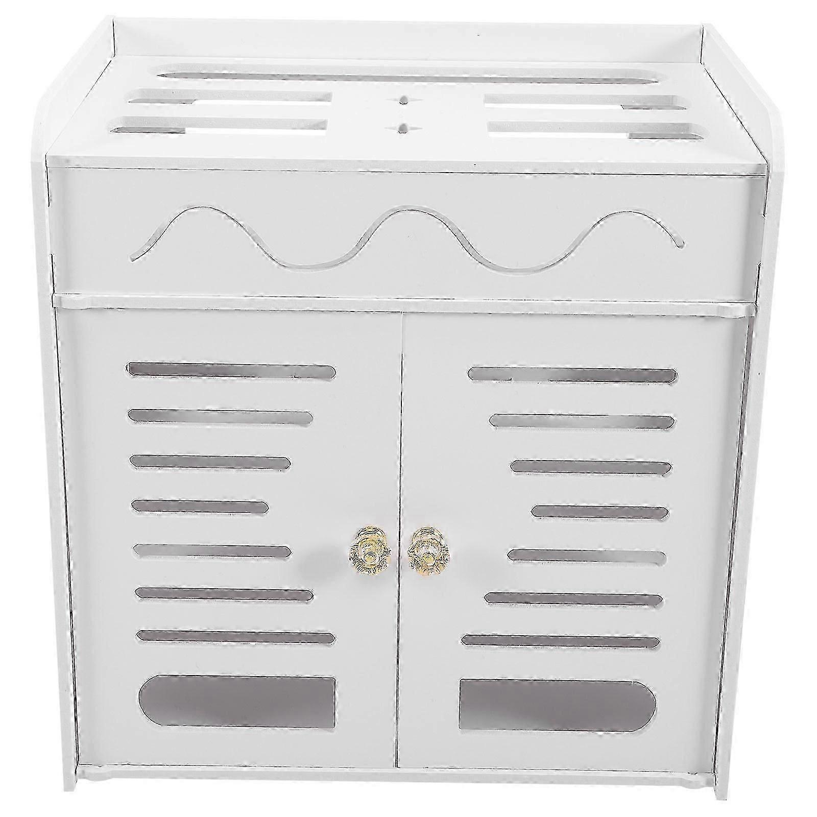 Plastic 4-layer Four Layer Double Door Router Storage Box Cable Container Electrical Cable Box