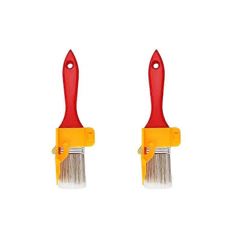 2pcs Paint Brush, Multi-function Hand Trimming Tool Brush, 4 x 20cm Flat Color, Wall Characters, Interior Walls, Hidden Corner Brush for Home, Office