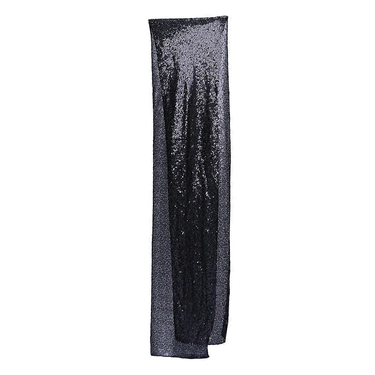 Sequin Table Runner Black Sequin Tablecloth For Restaurant 275 X 30 Cm 1Pcs