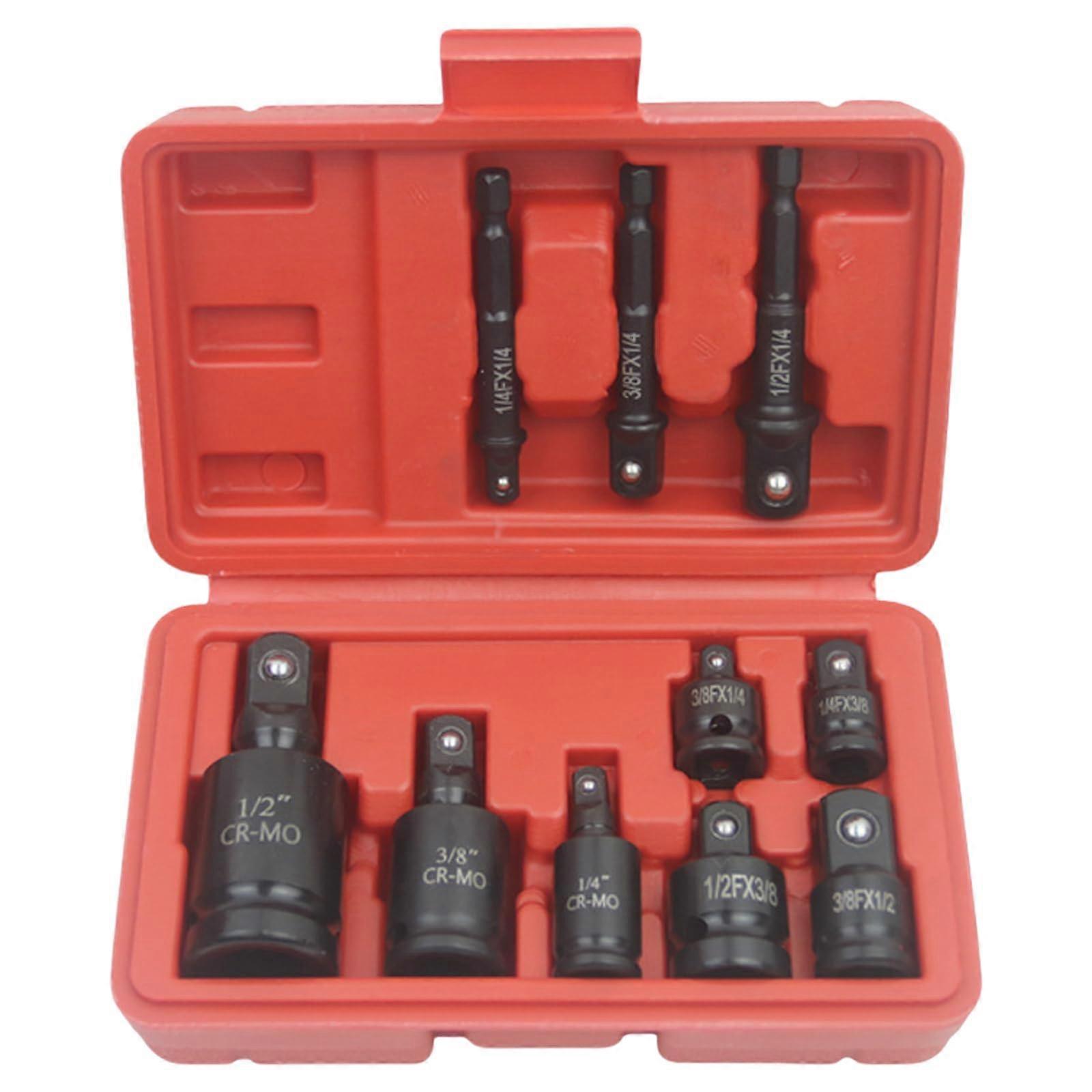 1/2 inch to 3/8, 3/8 to 1/4, 3/4 to 1/2 inch socket converter adapter reducer set impact socket adapter for auto bike garage B