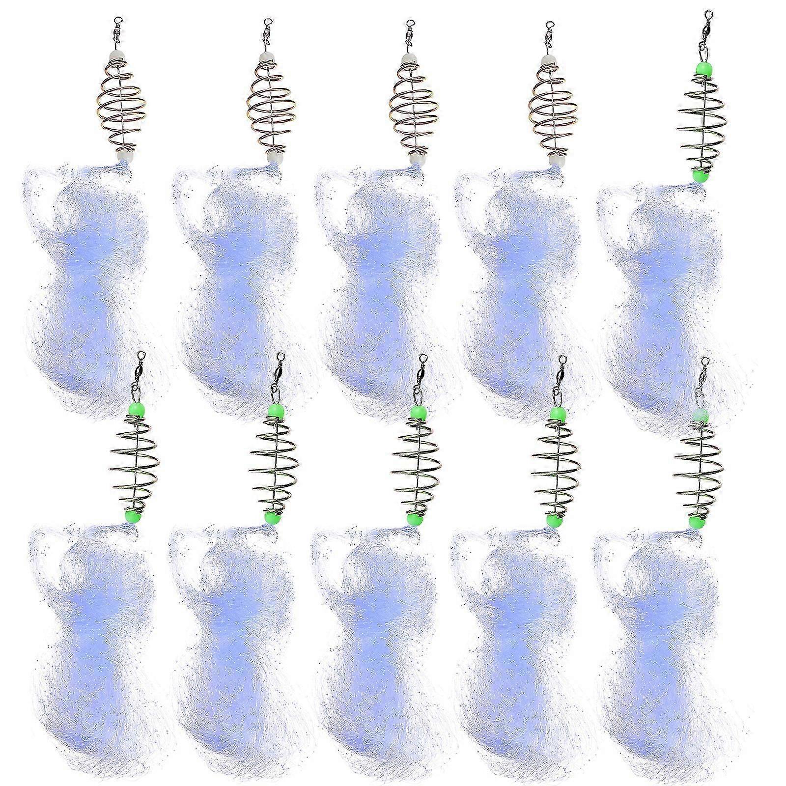 10pcs Outdoor Fishing Explosion Hooks Fishing Net Fishhook Fishing Spring Net