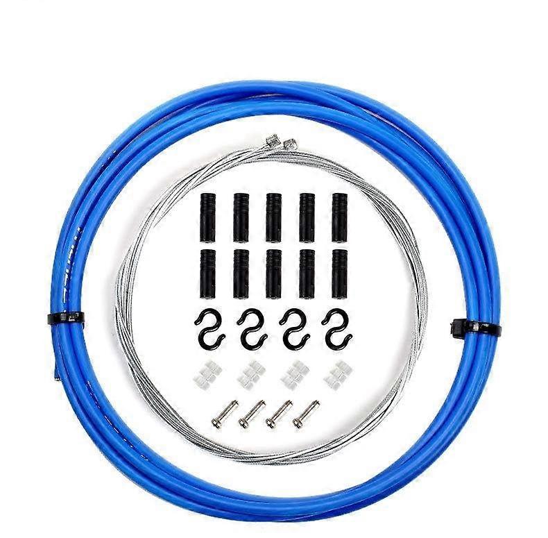 Bicycle Brake Cable Set with Gear Lever and Front Derailleur for MTB and Road Bikes, Basic Housing and Wire Tube, Style D